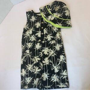 Wonder nation 2 piece set play suit with reversible hat. Toddler boy 4t.